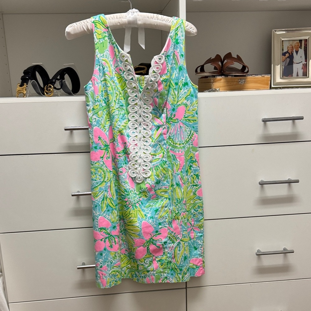 Lilla P Floral Print Midi Dress - Pink and Green